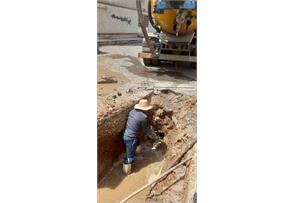 اتمام عملیات اصلاح خط فاضلاب خیابان ۳۲ سپیدار اهواز
