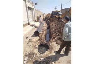 توسعه شبکه فاضلاب ۳۰۰ میلی‌متری در منطقه گلستان شهر ویس 2