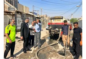 بازدید مدیرعامل شرکت آب و فاضلاب اهواز از مناطق کم‌برخوردار1