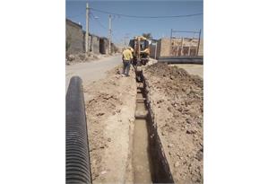 توسعه شبکه فاضلاب ۳۰۰ میلی‌متری در منطقه گلستان شهر ویس 1