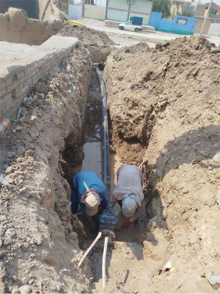 عملیات اتصال شبکه توزیع آب