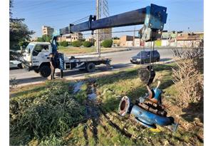 نصب یک دستگاه پمپ جدید در ایستگاه آبرسانی پیچ‌کارون اهواز1