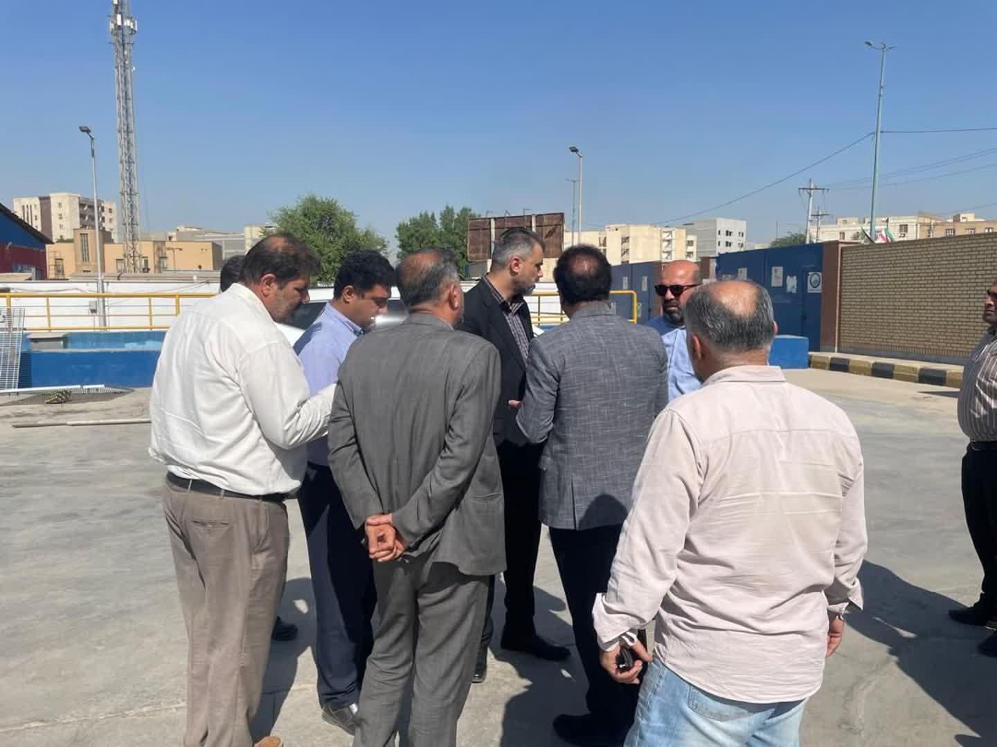 بازدید استاندار خوزستان از ایستگاه پمپاژ فاضلاب ملی راه7