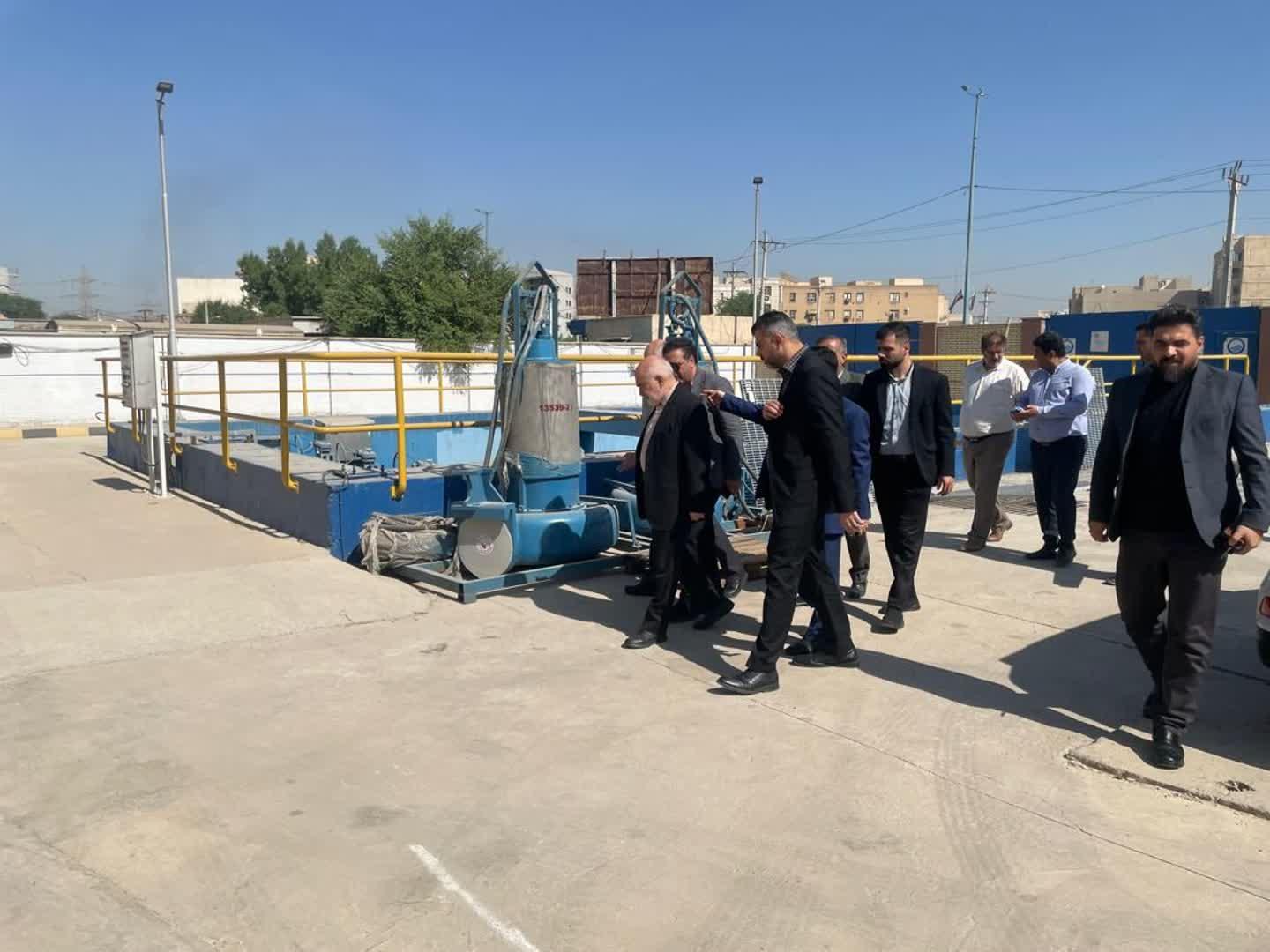 بازدید استاندار خوزستان از ایستگاه پمپاژ فاضلاب ملی راه6