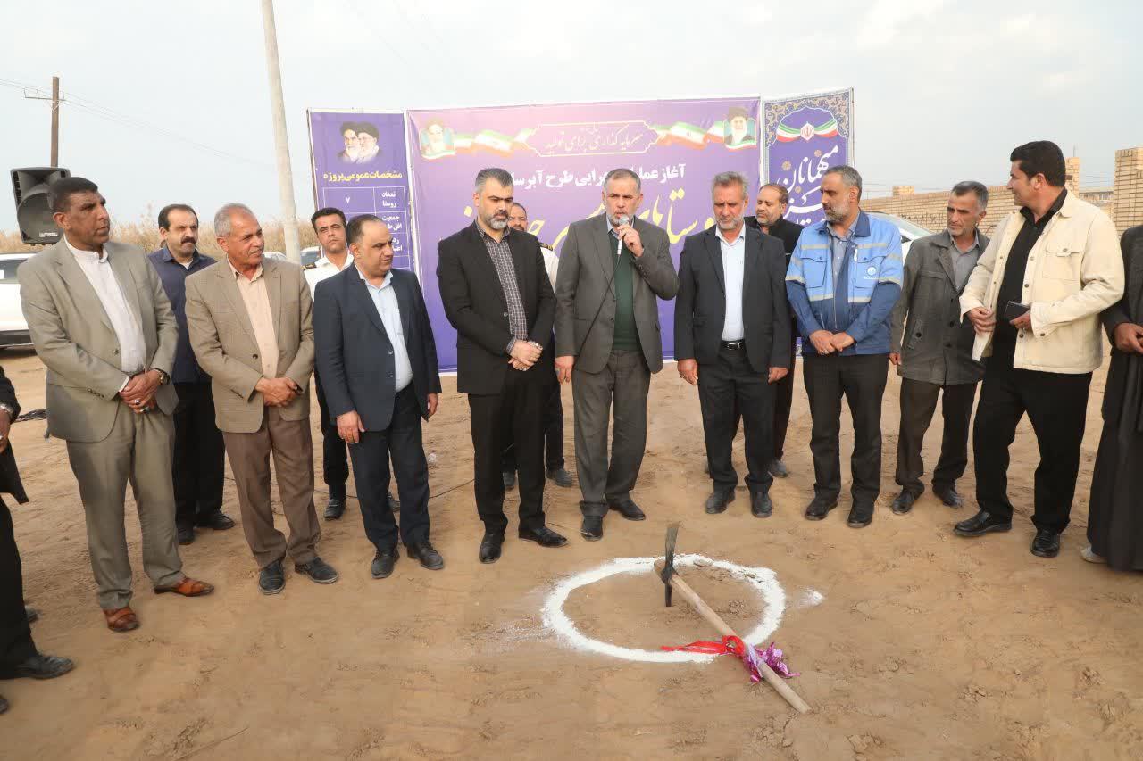 آیین کلنگ‌زنی پروژه آبرسانی به روستاهای حلاف3