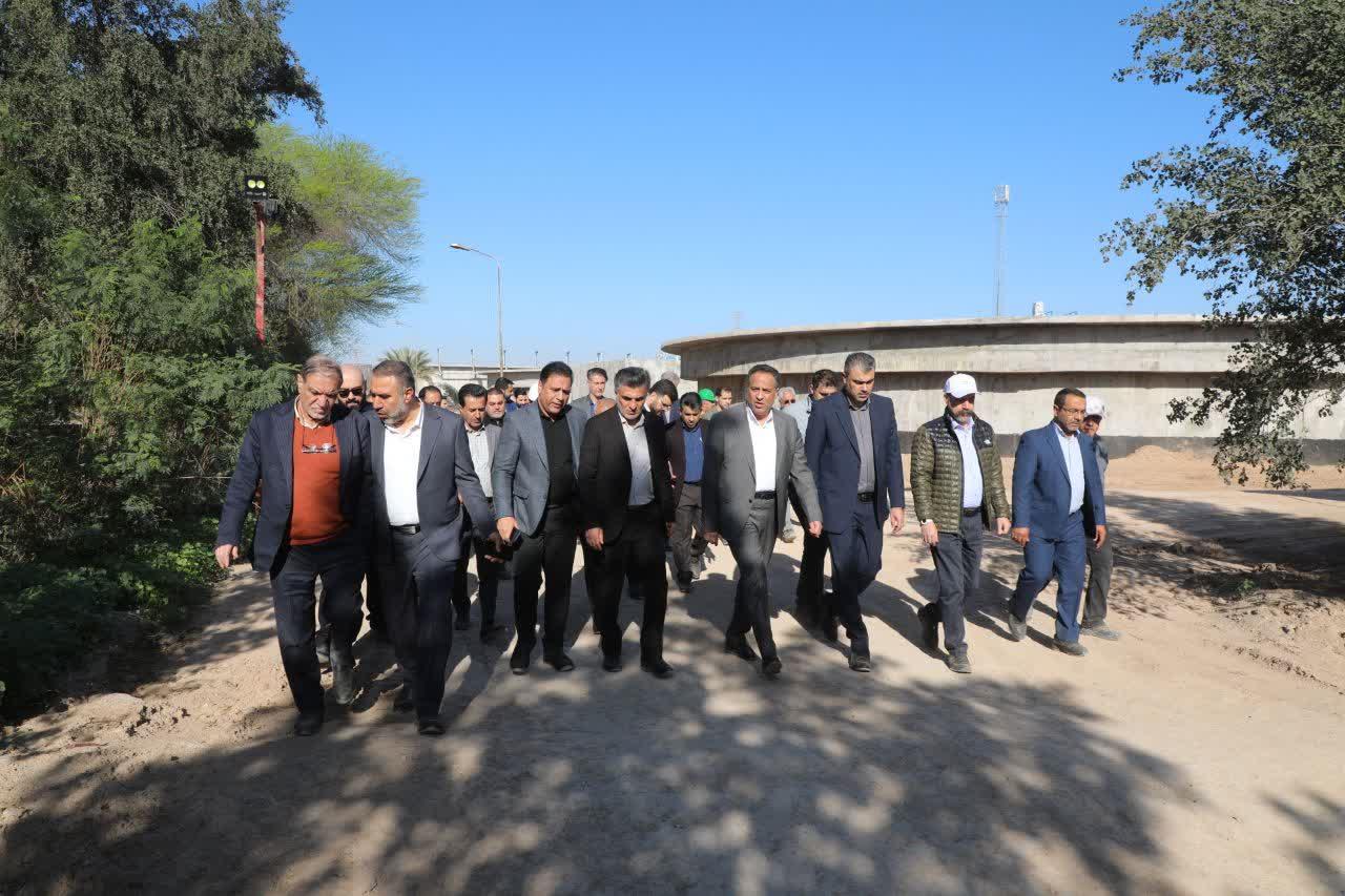 بازدید مدیرعامل شرکت مهندسی آبفا کشور از تصفیه‌خانه فاضلاب غرب اهواز6