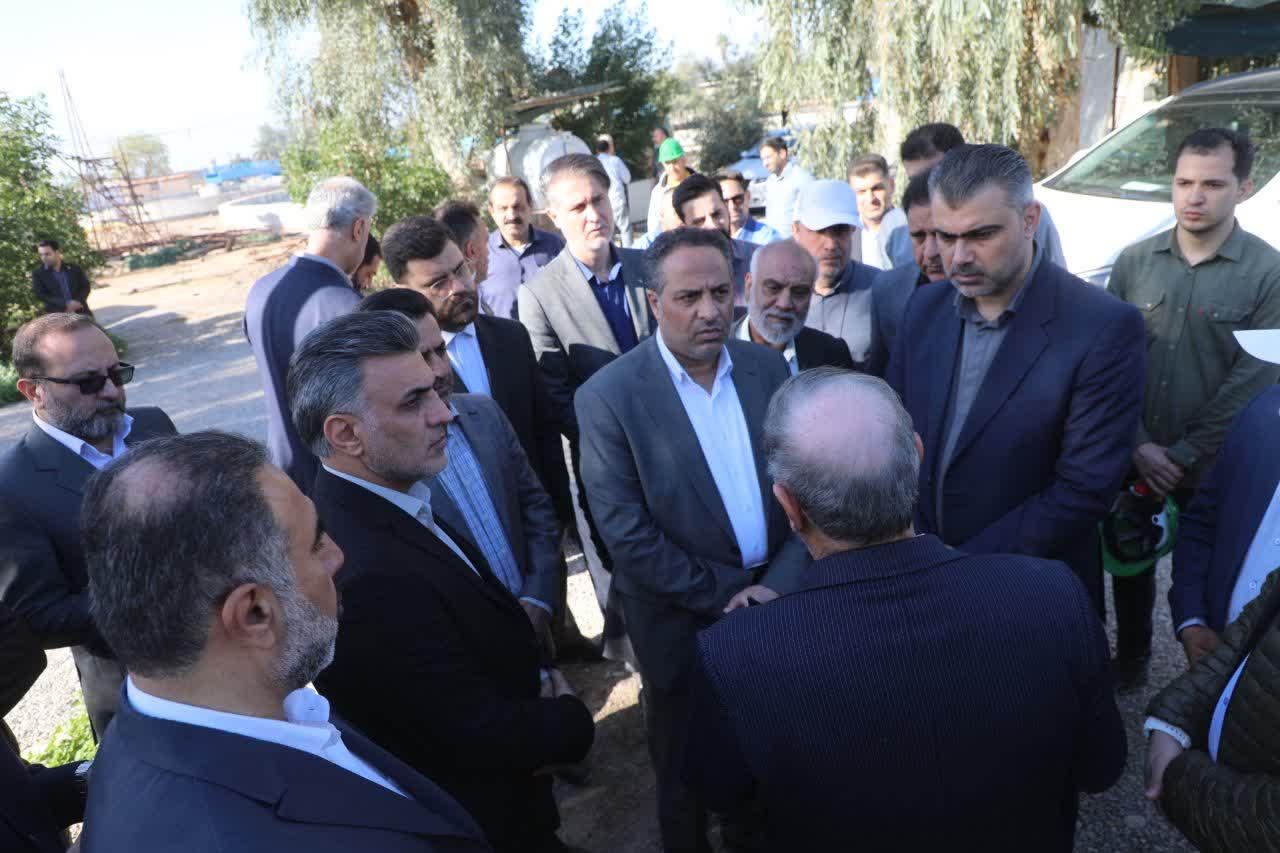 بازدید مدیرعامل شرکت مهندسی آبفا کشور از تصفیه‌خانه فاضلاب غرب اهواز2