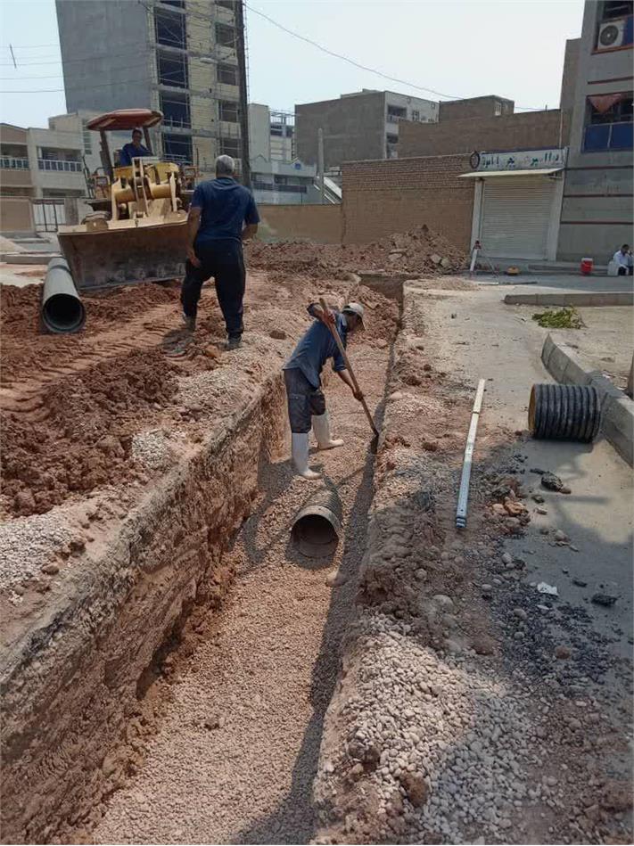 اصلاح و توسعه شبکه فاضلاب در سپیدار اهواز