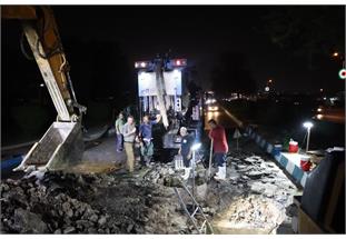 پایان عملیات تعمیر خط انتقال آب ۱۴۰۰ میلی متری در محدوده چهار شیر اهواز