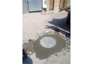 ترمیم و بازسازی دریچه‌های منهول در نقاط مختلف اهواز