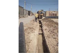 توسعه شبکه فاضلاب ۳۰۰ میلی‌متری در منطقه گلستان شهر ویس