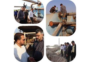 بازدید مهندس عبیداوی و نماینده مردم اهواز، حمیدیه، کارون و باوی از روند اجرای طرح آبرسانی اهواز