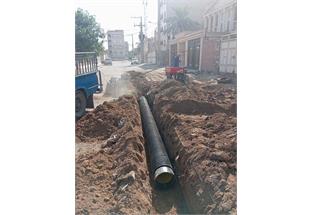 اصلاح نقاط ریزشی شبکه فاضلاب در خیابان خسروی