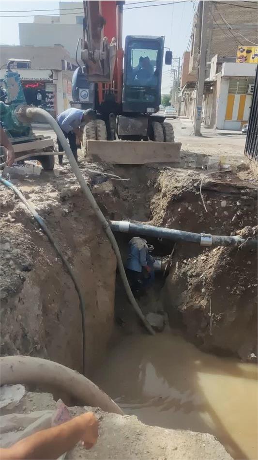 رفع مشکل آب مناطق زرگان و کوی فدک در اهواز
