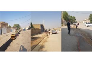 ترمیم و روکش آسفالت خیابان شهدا منطقه نورآباد زرگان