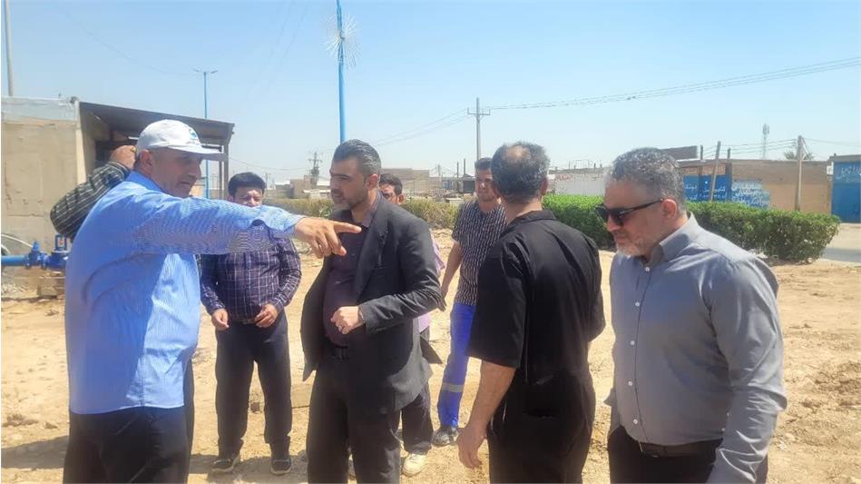 بازدید میدانی مهندس عبیداوی از تأسیسات آبرسانی عین ۲