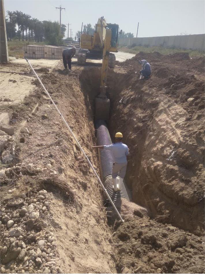 اجرای خط انتقال فاضلاب منطقه مُیلحه شهر ویس