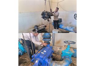 نصب پمپ طبقاتی جدید در تصفیه‌خانه یادگار امام«ره»