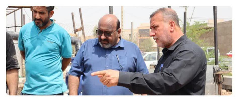 بازدید مدیرعامل آبفا اهواز از کوی مهدیس جهت بررسی پایداری آب