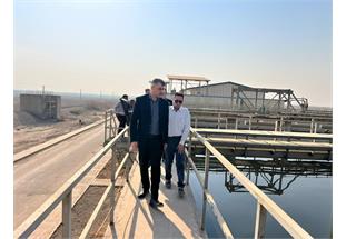 بازدید مدیرعامل شرکت آب و فاضلاب اهواز از تصفیه‌خانه فاضلاب شرق