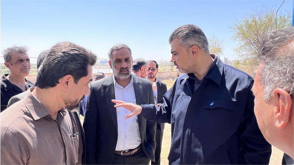 بازدید مدیرعامل آبفا اهواز از اسکله آبگیر شماره ۲