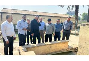 بازدید مدیرعامل شرکت آب و فاضلاب اهواز از تصفیه‌خانه آب علی‌بن مهزیار 2