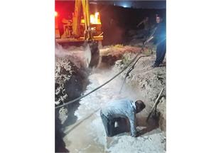 پایان عملیات رفع انسداد شبکه توزیع آب در روستاهای عشاره و سید حسن