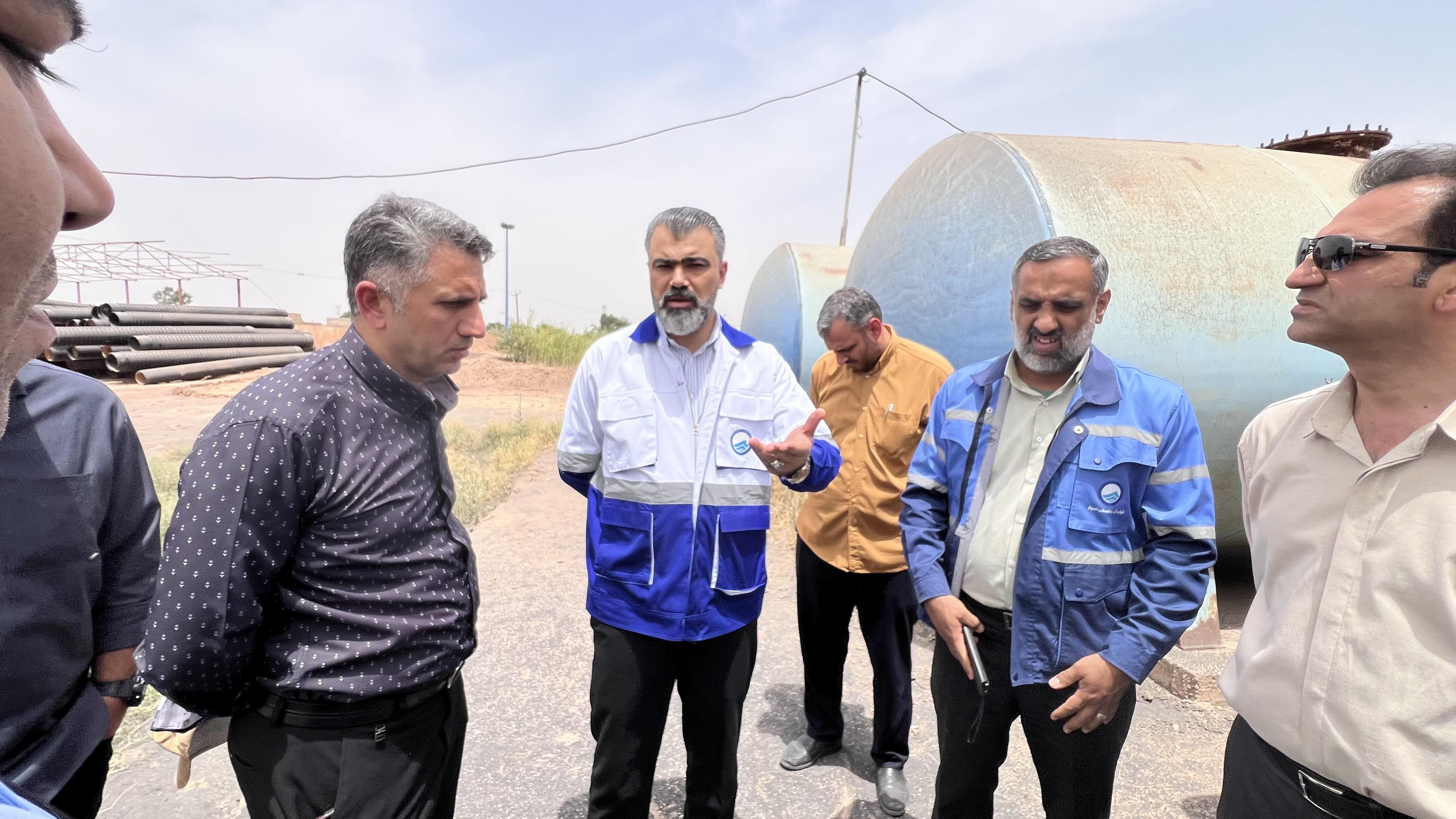 بازدید مهندس عبیداوی از تصفیه‌خانه‌های شهرستان باوی1