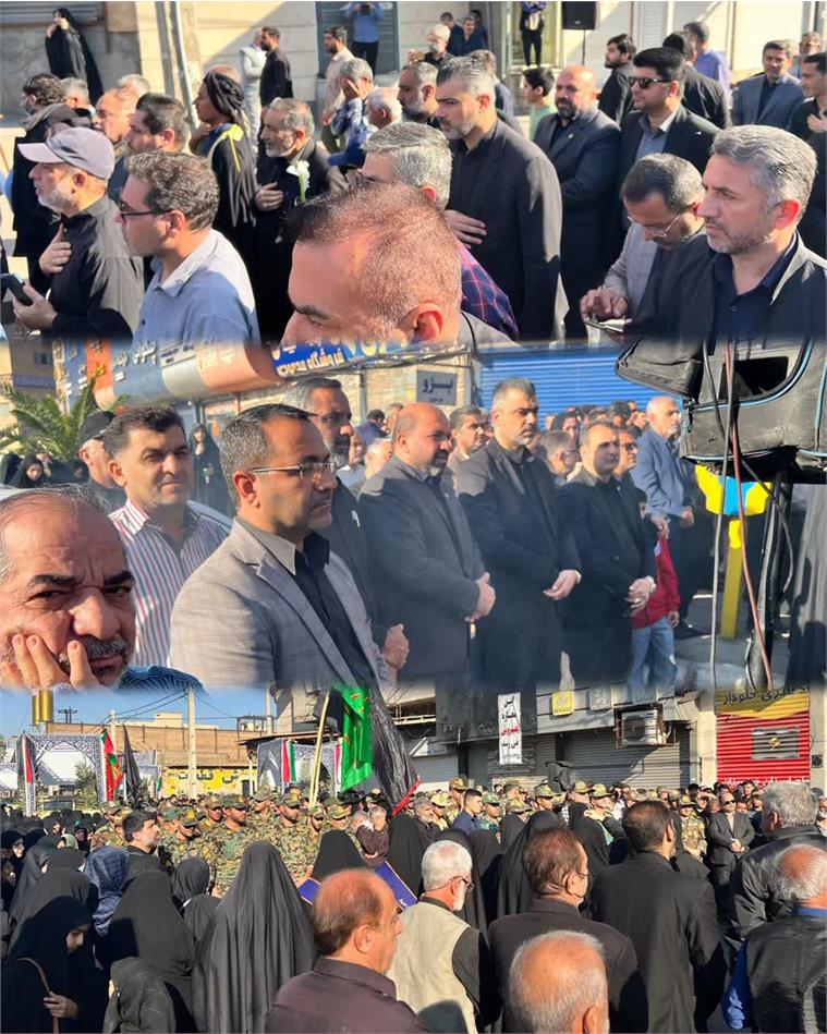 حضور مدیرعامل شرکت آبفا اهواز در مراسم تشییع پیکر مطهر شهدای گمنام