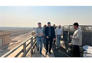 بازدید مدیرعامل شرکت آب و فاضلاب اهواز از تصفیه‌خانه فاضلاب شرق