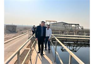 بازدید مدیرعامل شرکت آب و فاضلاب اهواز از تصفیه‌خانه فاضلاب شرق2