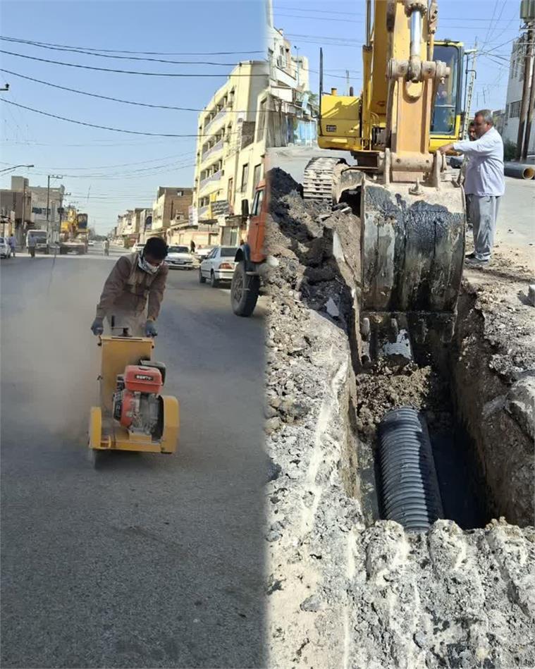 اصلاح خطوط فاضلاب در منطقه ۲ بهره‌برداری فاضلاب