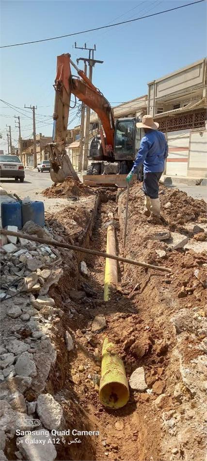 اصلاح شبکه فاضلاب در دو نقطه بحرانی اهواز