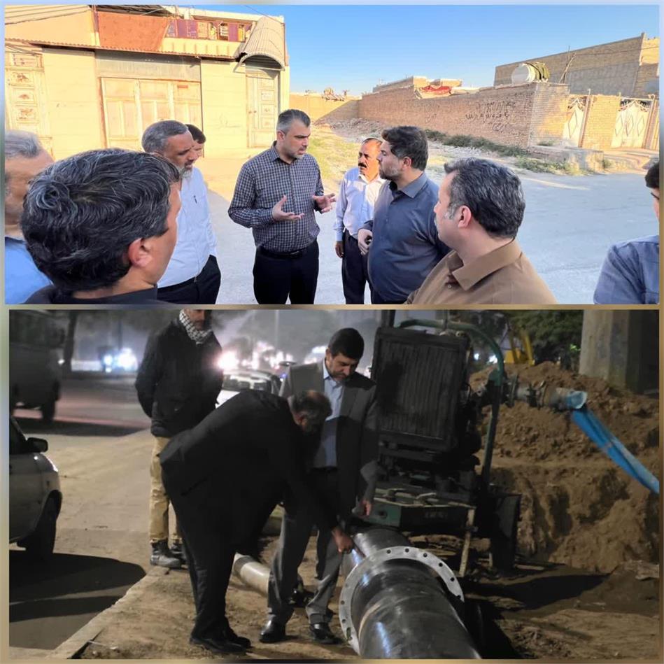 اقدام عملی شرکت آبفا اهواز در جهت تقویت فشار آب مناطق شرقی کوت عبدالله