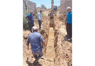 توسعه شبکه فاضلاب در کوی مندلی اهواز