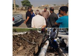 بررسی روند اجرای پروژه‌های آبرسانی در مناطق زرگان و علی‌آباد اهواز