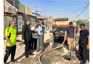 بازدید مدیرعامل شرکت آب و فاضلاب اهواز از مناطق کم‌برخوردار