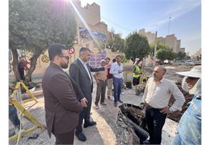 بازدید مهندس عبیداوی از پروژه اصلاح خط فاضلاب