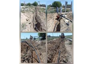 اجرای پروژه توسعه شبکه توزیع آب در روستای بحیر ۱