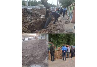 اصلاح خط ۴۰۰ میلی‌متری فاضلاب در اتوبان گلستان اهواز