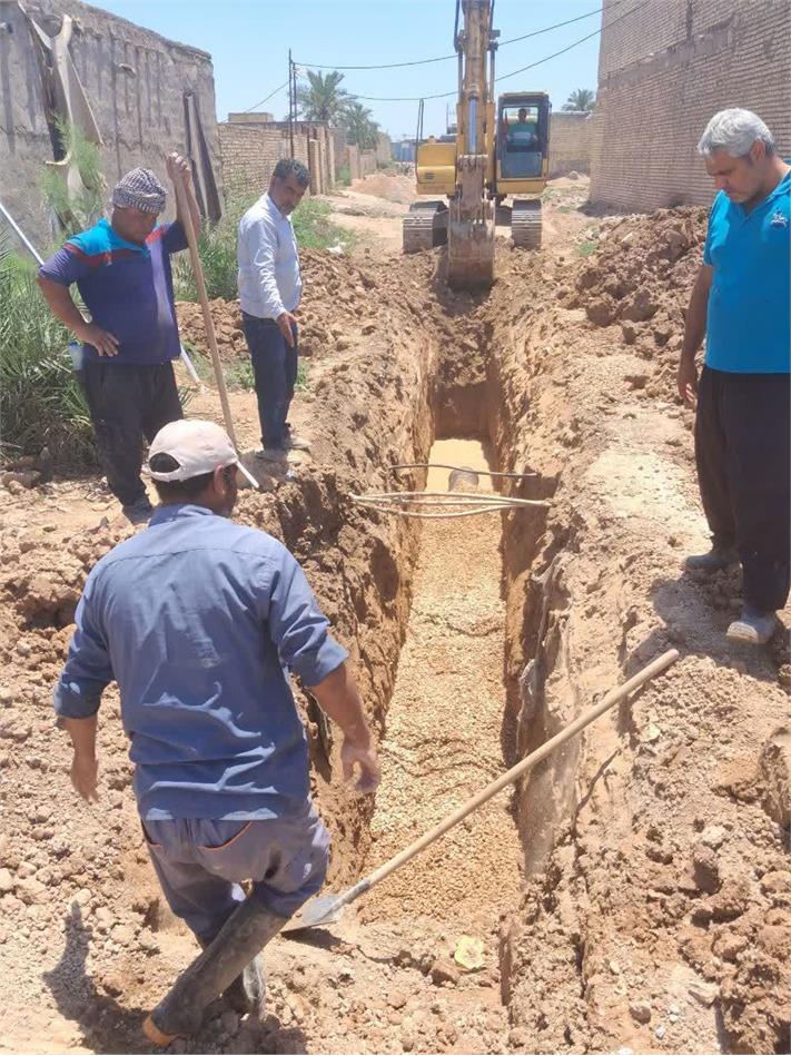 توسعه شبکه فاضلاب در کوی مندلی اهواز