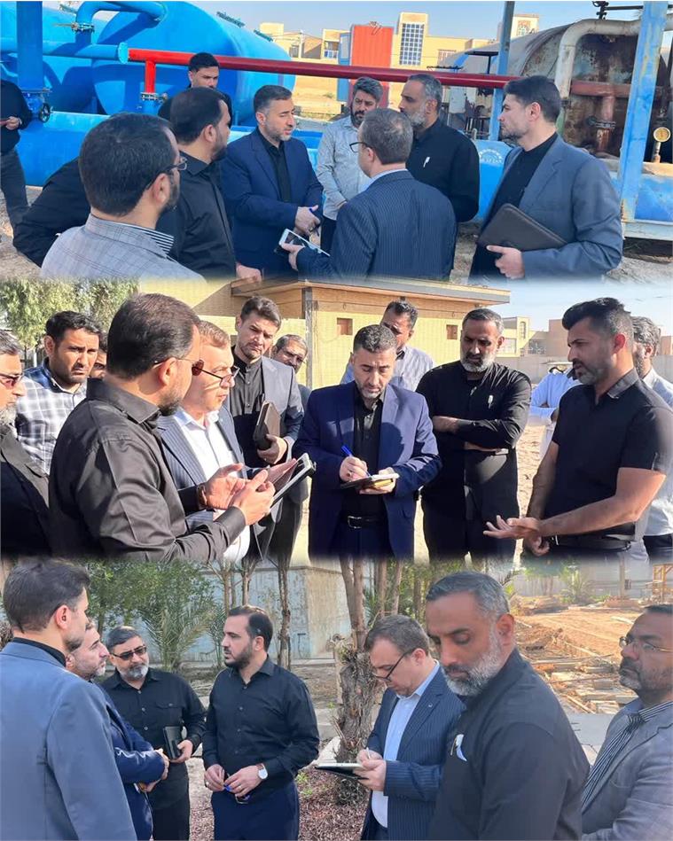 بازدید میدانی از تصفیه‌خانه آب اهواز