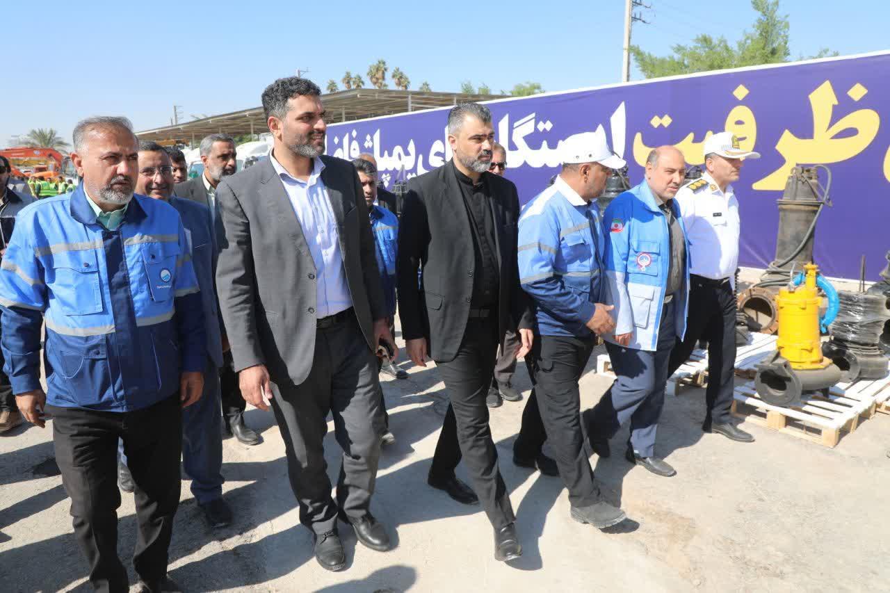 رزمایش آمادگی و استقرار ماشین‌آلات جمع‌آوری و دفع فاضلاب1