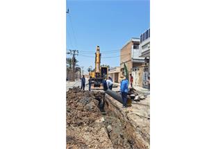 اجرای عملیات اصلاح شبکه فاضلاب در منطقه پاستوریزه اهواز