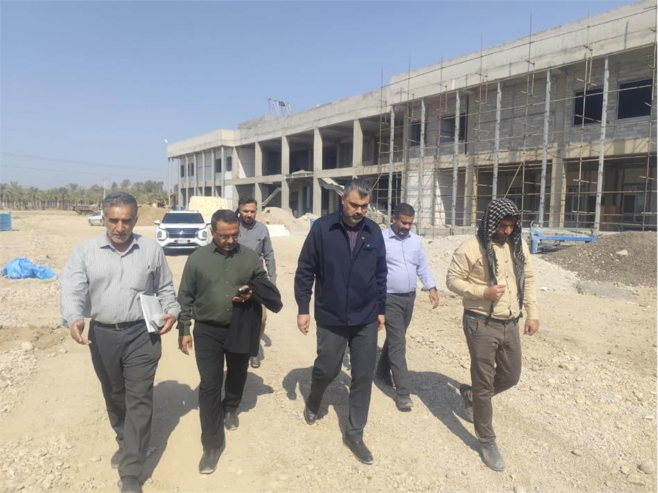 بازدید مهندس عبیداوی از روند اجرای شبکه توزیع آب موزه دفاع مقدس خوزستان