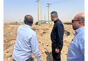 بازدید مدیرعامل شرکت آبفا اهواز از پروژه احداث مخزن ذخیره آب در منطقه عین ۲