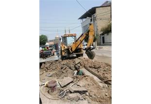 آغاز عملیات اجرایی خط انتقال جدید آب در منطقه نورآباد زرگان اهواز