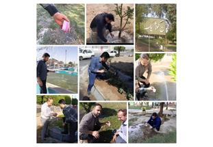 پایش انشعابات فضای سبز مناطق هشت‌گانه شهرداری اهواز در نیمه نخست سال ۱۴۰۴